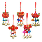 2026 Year of the Horse New Year Sachet Bag, Spring Festival Decoration Pendant, Peace Ingot Blessing Bag, Rope Embroidery Hanging Ornament