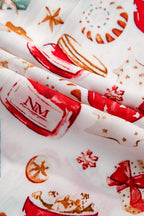 White Christmas Pattern Long Sleeve Shirt and Pants Pajama Set