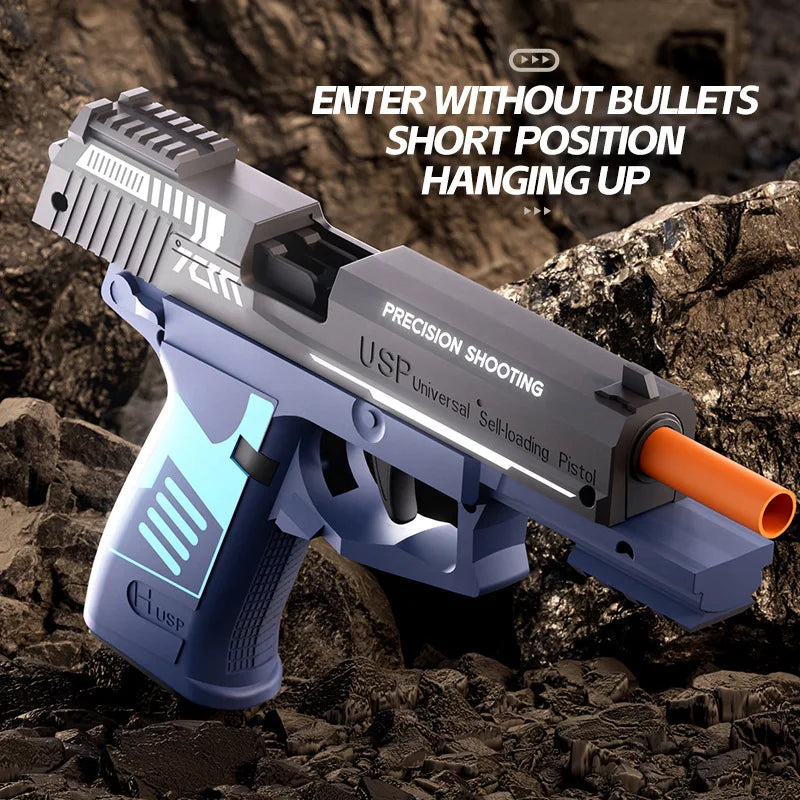M92 2011 Toy Gun Education Pistol Model Continuous Shell Throwing Soft Bullet Launcher Outdoor Shoot Games for Children Gift