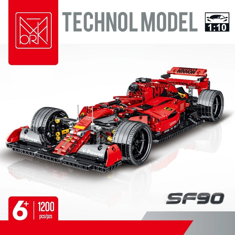 1200Pcs Super Racing Car Building Blocks Model Red Classic Sports Creative 3D Desktop Decor Christmas Holiday Gift Adults Kids