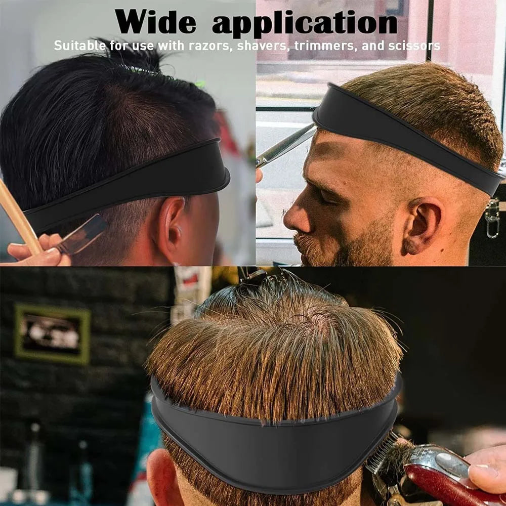 DIY Home Haircuts Curved Headband Silicone Neckline Shaving Template and Hair Cutting Guide Hair Styling Tool