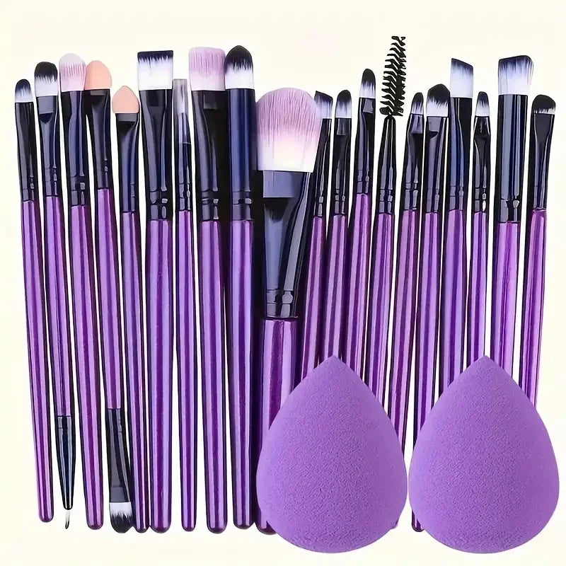 20Pcs Makeup Brushes Set Eyeliner Brush Blending Brush Makeup Brush for Cheeks Eye Cosmetic Foundation Brush with Makeup Sponge