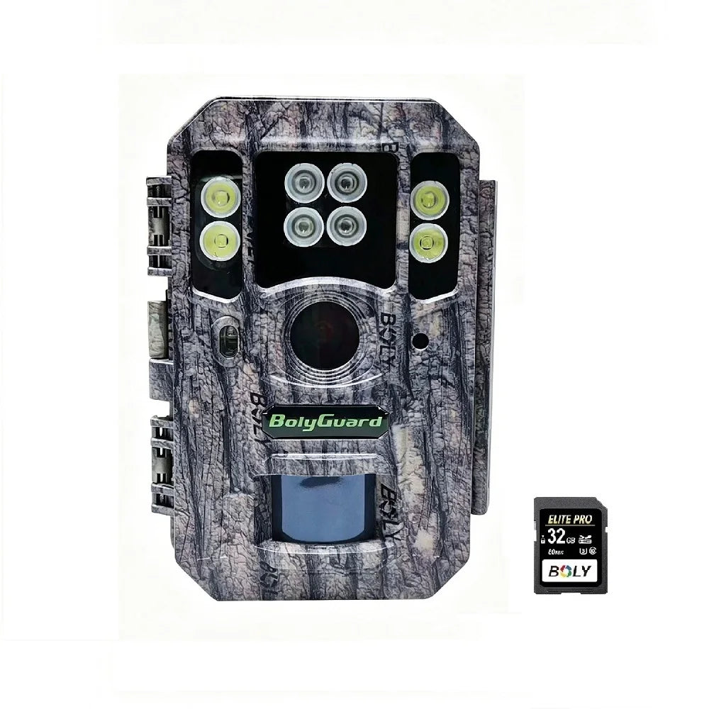 BolyGuard BG662-HQ 940nm Night Vision Invisible 4K Video 56MP Hunting Camera Portable Outdoor Trail Camera Gift SD Card