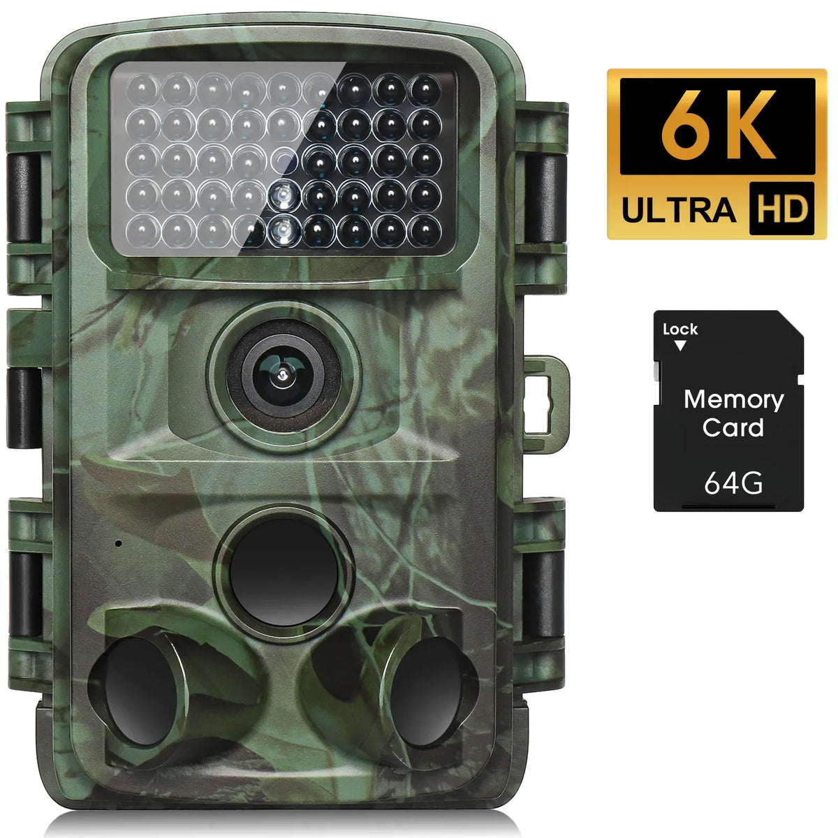 Trail Camera 4K 32MP Night Photo Video Multifunction Outdoor Hunting Animal Observation Monitor IP66 Waterproof Hunting Camera