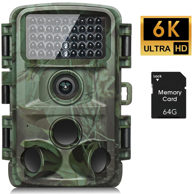Trail Camera 4K 32MP Night Photo Video Multifunction Outdoor Hunting Animal Observation Monitor IP66 Waterproof Hunting Camera