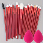 20Pcs Makeup Brushes Set Eyeliner Brush Blending Brush Makeup Brush for Cheeks Eye Cosmetic Foundation Brush with Makeup Sponge