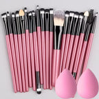 20Pcs Makeup Brushes Set Eyeliner Brush Blending Brush Makeup Brush for Cheeks Eye Cosmetic Foundation Brush with Makeup Sponge