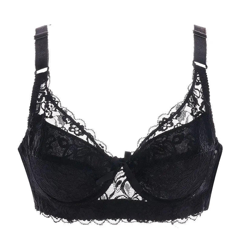 Hot Full cup thin underwear small bra plus size wireless adjustable lace Women's bra breast cover B C D cup Large size Lace Bras