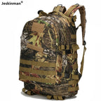 Waterproof Bionic Camouflage Hunting Fishing Backpack Wear Resistant Oxford Fabric 40L Multi-Functional Double Shoulder Bag