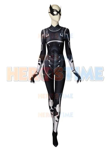 The Heist Black Cat Cosplay Costume Costume 3D Print Spandex Zentai Bodysuit Halloween Costume for Woman with Mask