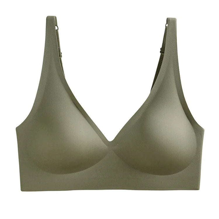 Push-Up Seamless Bras For Women Non-wire Brassiere V-neck Bralette Removable Pads Sports No Trace Underwear Sexy Lingerie S-3XL