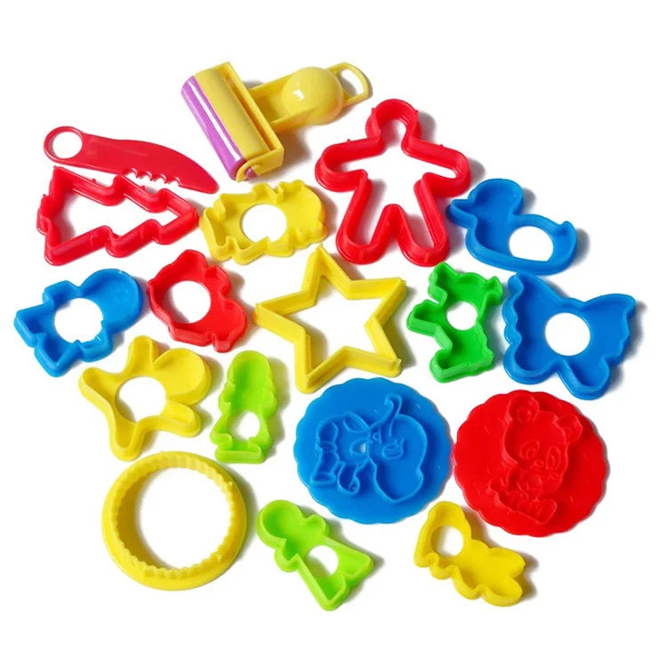 Hot Sale DIY Slime Play Dough Tools Accessories Plasticine Mold Modeling Clay Kit Slime Plastic Set Cutters Moulds Toy for  Kids