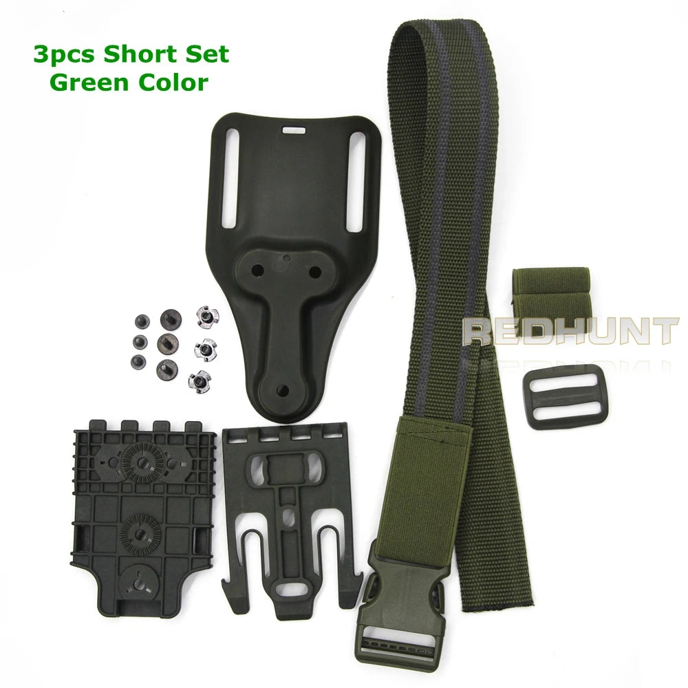 Tactical Drop Leg Holster QLS 19 22 Mid-low Belt Holster Loop Universal Pistol Holster Elactic Thigh Strap for Hunting