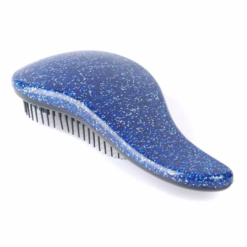 Magic Anti-static Hair Brush Handle Tangle Detangling Comb Shower Electroplate Massage Comb Salon Hair Styling Tool