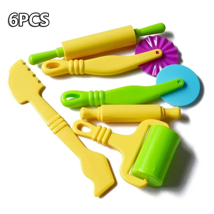 Hot Sale DIY Slime Play Dough Tools Accessories Plasticine Mold Modeling Clay Kit Slime Plastic Set Cutters Moulds Toy for  Kids