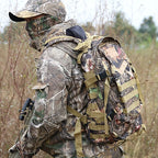 Waterproof Bionic Camouflage Hunting Fishing Backpack Wear Resistant Oxford Fabric 40L Multi-Functional Double Shoulder Bag