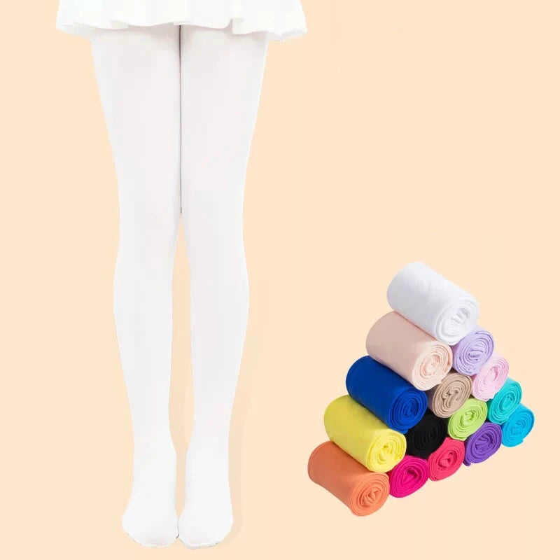 Spring/Autumn Candy Color Children Tights for Baby Girls Kids Cute Velvet Pantyhose Tights Stockings for Girls Dance Tights