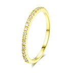 Delicate Micro Pave Zircon Rings For Women Trendy Chic Crystal Daily Dating Women's Stackable Tiny Ring Fashion Jewelry R133