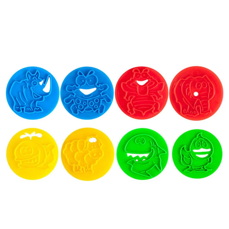Plasticine Model Playdough Tools Set for Kids 3D Syringe Roller Impression Moulds Play Dough Tools Kit Clay Craft Toys Gift