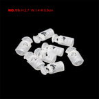 10pcs Cord Lock Plastic Stopper Cord Ends Toggles Clip Buckle Transparent Clear Frost For Shoelace Clothing DIY Bag Accessories