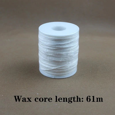 Smokeless Candle Wicks 2.6-20cm Pre-Waxed Cotton Core Wicks with Metal Sustainer Tabs DIY Handmade Candle Making Tools