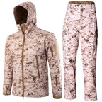 Tactics Jackets Men Outdoors Hunting Clothes Windproof Waterproof Coats Mens Camouflage Male Soft Shell Outdoor Fleece Jacket