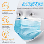 Masks 3-layer Mask Face Masks Melt Blown Cloth Disposable Anti-Dust Protective Masks Earloops Mouth Mask Black Mascarillas