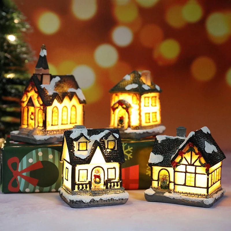 Christmas House Light Decorations For Home Ornaments Kids Xmas Gift New Year 2025 Navidad Decor Bedroom Night Light With Battery