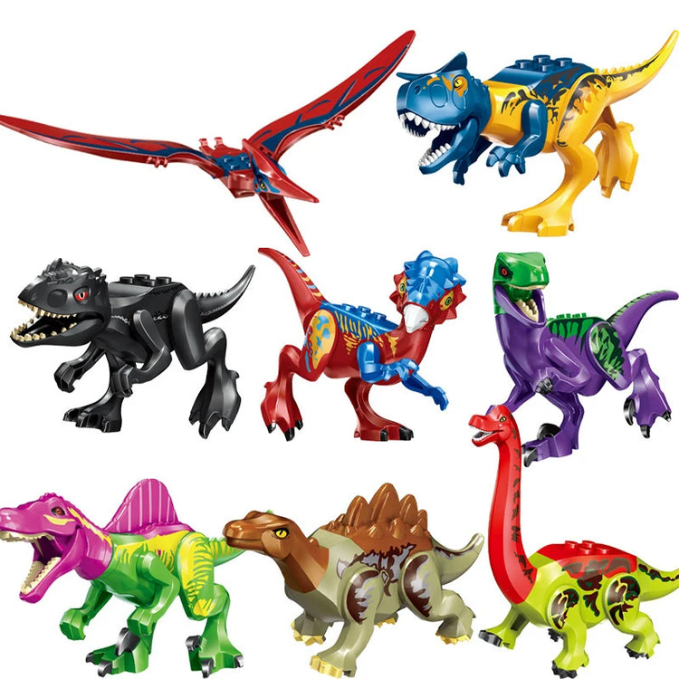 Dinosaurs Fossil Indominus T Rex Dino Park Model Building Blocks Kits Jurassic Bricks World Tyrannosaurus Triceratops Sets