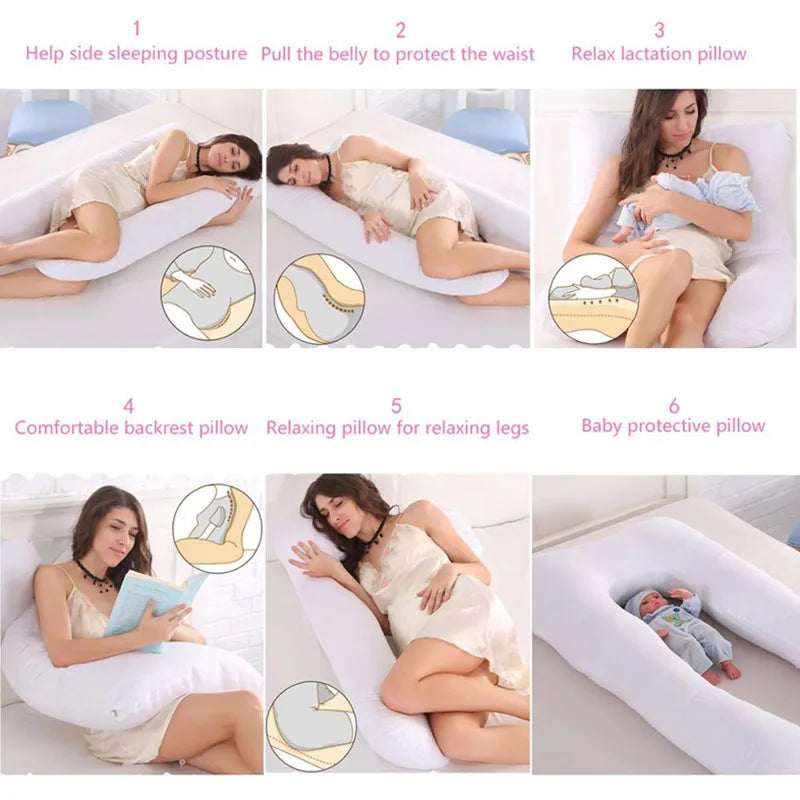 PANGDUBE Pregnancy Pillow 130x70cm Waist Support for Pregnant Women Sleeping Nursing Cushion Breastfeeding Maternity Body Pillow