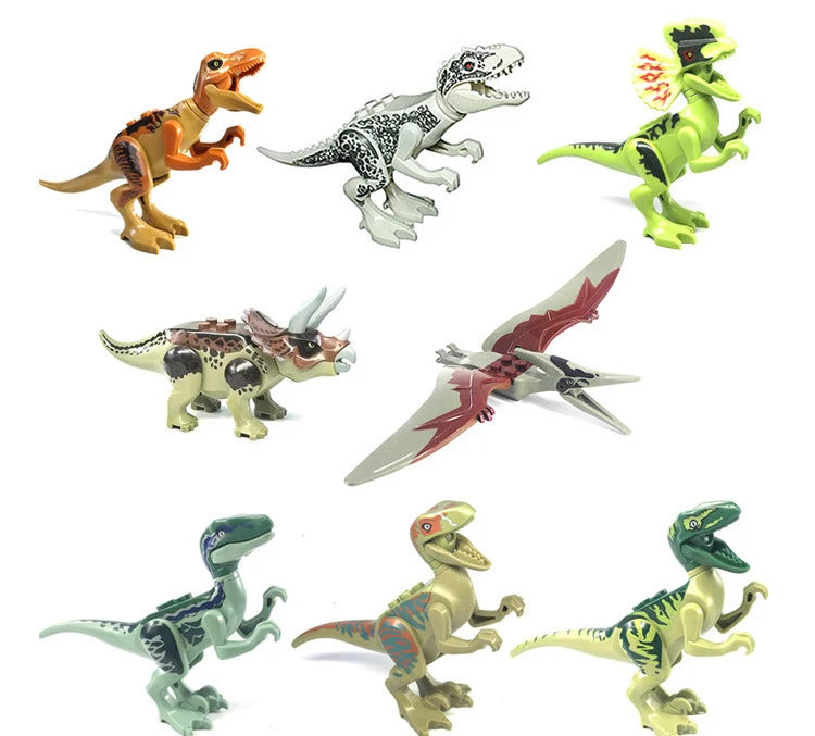 Dinosaurs Fossil Indominus T Rex Dino Park Model Building Blocks Kits Jurassic Bricks World Tyrannosaurus Triceratops Sets