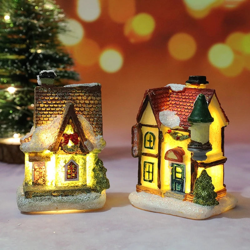 Christmas House Light Decorations For Home Ornaments Kids Xmas Gift New Year 2025 Navidad Decor Bedroom Night Light With Battery