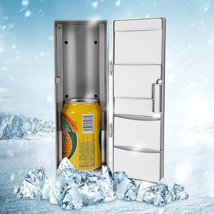 Portable Mini USB 5V PC Refrigerator Warmer Cooler Beverage Drink Cans Fridge Freezer Beer Cooler for Travel Car Office Use