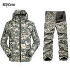 Tactics Jackets Men Outdoors Hunting Clothes Windproof Waterproof Coats Mens Camouflage Male Soft Shell Outdoor Fleece Jacket