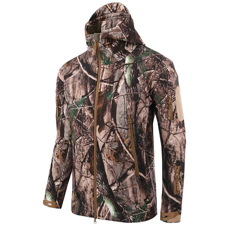 Tactics Jackets Men Outdoors Hunting Clothes Windproof Waterproof Coats Mens Camouflage Male Soft Shell Outdoor Fleece Jacket