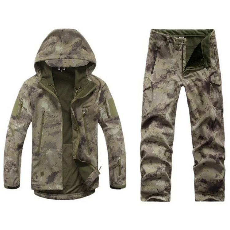 Tactics Jackets Men Outdoors Hunting Clothes Windproof Waterproof Coats Mens Camouflage Male Soft Shell Outdoor Fleece Jacket