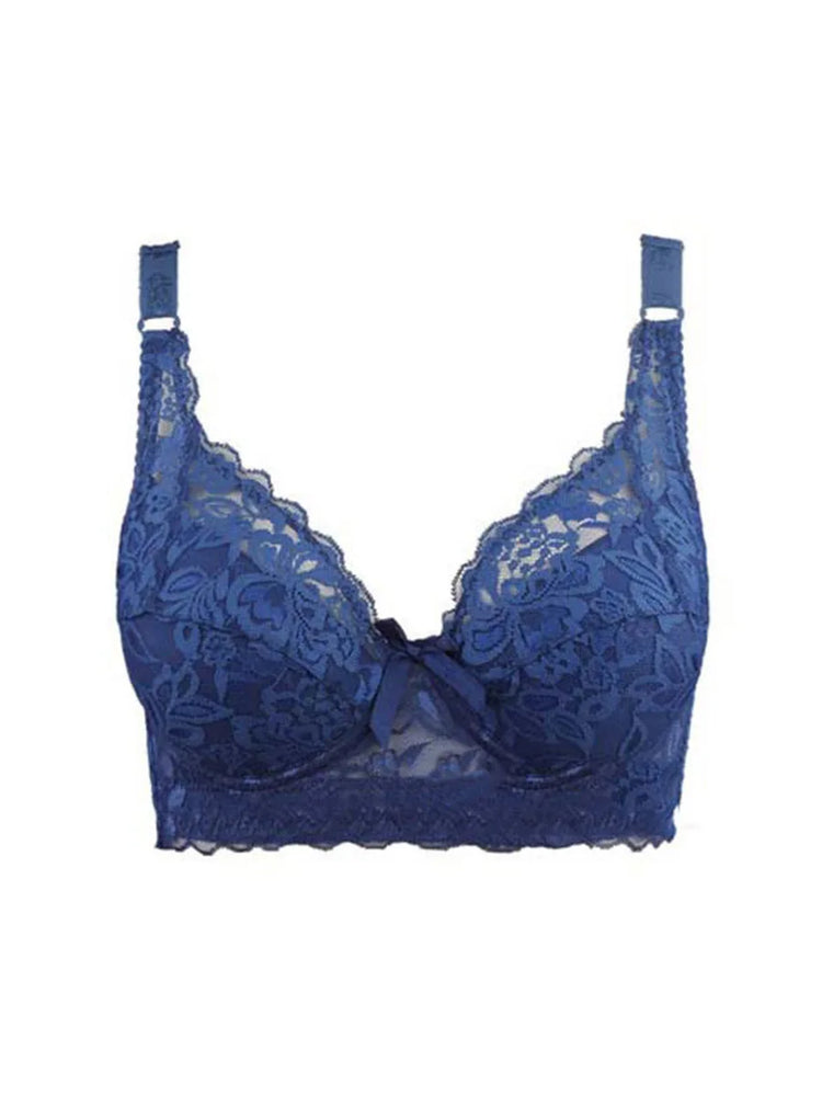 Hot Full cup thin underwear small bra plus size wireless adjustable lace Women's bra breast cover B C D cup Large size Lace Bras