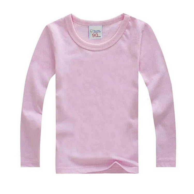 Boys Long Sleeve T Shirts For Children Spring Autumn pure color T-shirt Cotton 1 -15T Kids Clothing Baby Girls Tops Tees Clothes