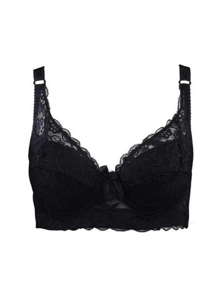 Hot Full cup thin underwear small bra plus size wireless adjustable lace Women's bra breast cover B C D cup Large size Lace Bras