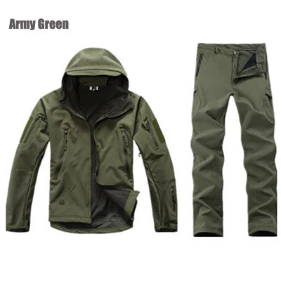 Tactics Jackets Men Outdoors Hunting Clothes Windproof Waterproof Coats Mens Camouflage Male Soft Shell Outdoor Fleece Jacket