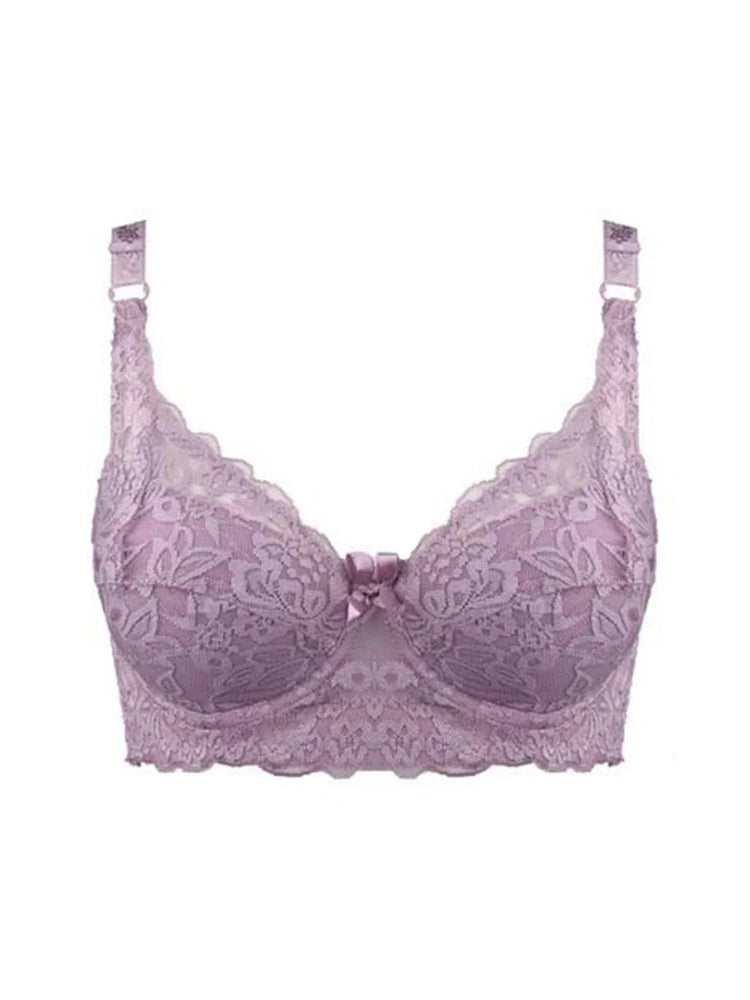 Hot Full cup thin underwear small bra plus size wireless adjustable lace Women's bra breast cover B C D cup Large size Lace Bras