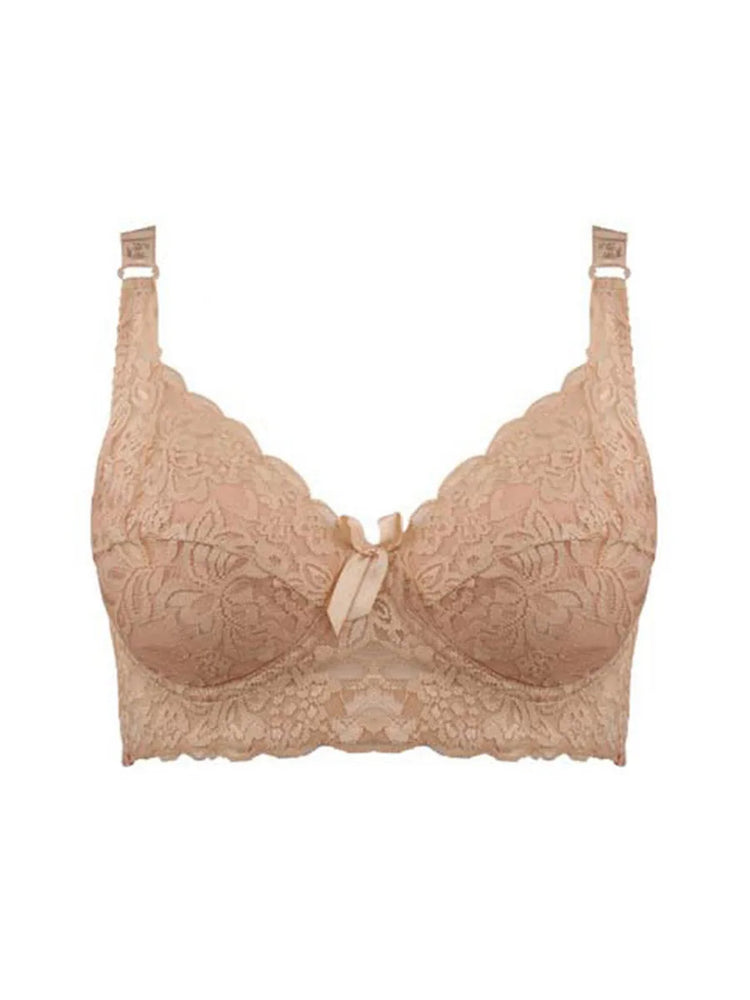 Hot Full cup thin underwear small bra plus size wireless adjustable lace Women's bra breast cover B C D cup Large size Lace Bras