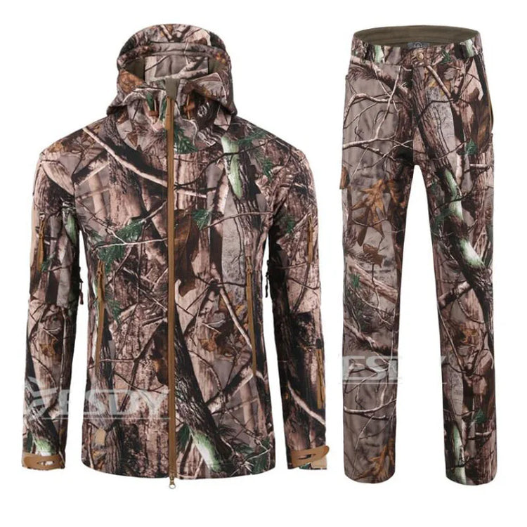 Tactics Jackets Men Outdoors Hunting Clothes Windproof Waterproof Coats Mens Camouflage Male Soft Shell Outdoor Fleece Jacket