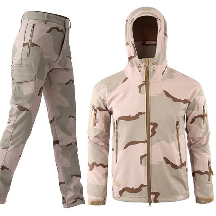 Tactics Jackets Men Outdoors Hunting Clothes Windproof Waterproof Coats Mens Camouflage Male Soft Shell Outdoor Fleece Jacket