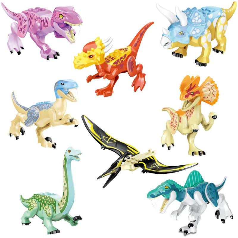 Dinosaurs Fossil Indominus T Rex Dino Park Model Building Blocks Kits Jurassic Bricks World Tyrannosaurus Triceratops Sets