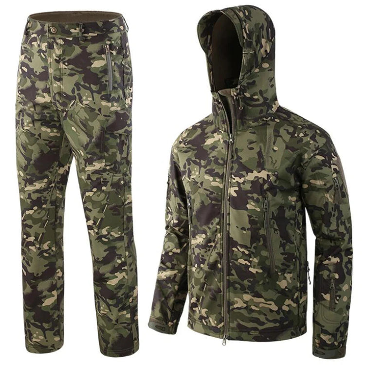 Tactics Jackets Men Outdoors Hunting Clothes Windproof Waterproof Coats Mens Camouflage Male Soft Shell Outdoor Fleece Jacket