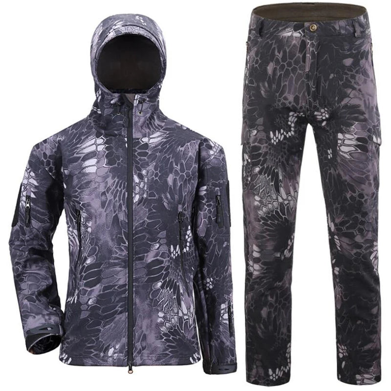 Tactics Jackets Men Outdoors Hunting Clothes Windproof Waterproof Coats Mens Camouflage Male Soft Shell Outdoor Fleece Jacket