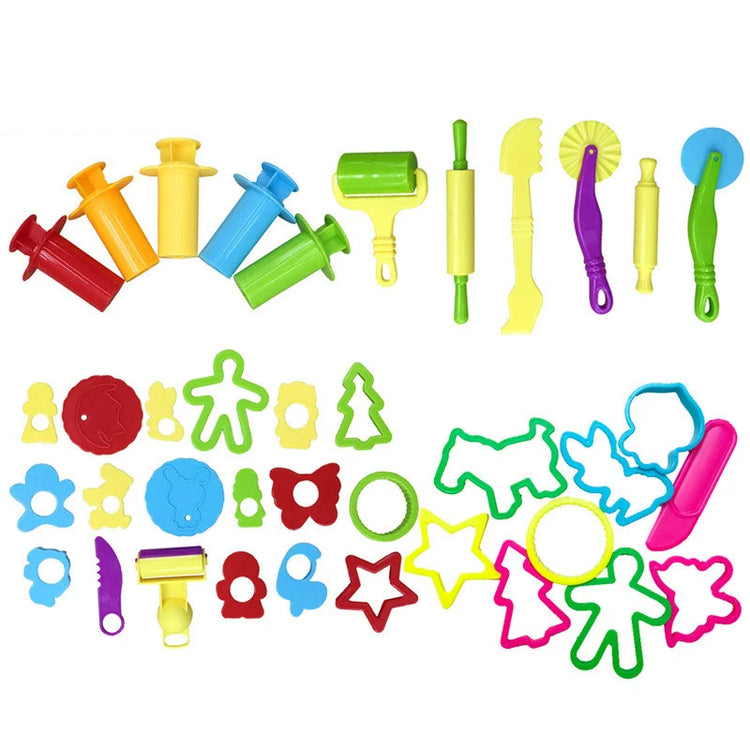 Hot Sale DIY Slime Play Dough Tools Accessories Plasticine Mold Modeling Clay Kit Slime Plastic Set Cutters Moulds Toy for  Kids