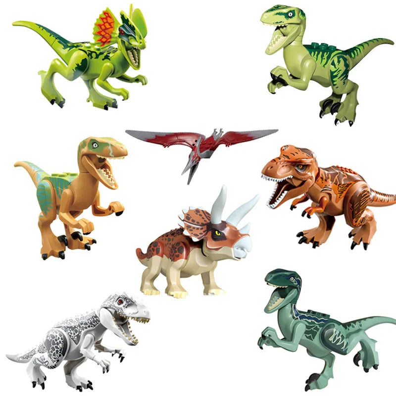 Dinosaurs Fossil Indominus T Rex Dino Park Model Building Blocks Kits Jurassic Bricks World Tyrannosaurus Triceratops Sets