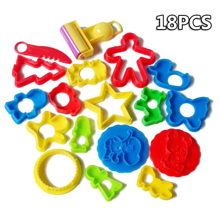 Hot Sale DIY Slime Play Dough Tools Accessories Plasticine Mold Modeling Clay Kit Slime Plastic Set Cutters Moulds Toy for  Kids